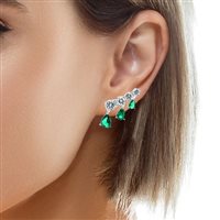 Orecchini Ultima Edizione Donna Colore in Argento Smeraldo OAO7368-SM - OAO7368-SM